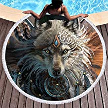 toalla de lobo gris