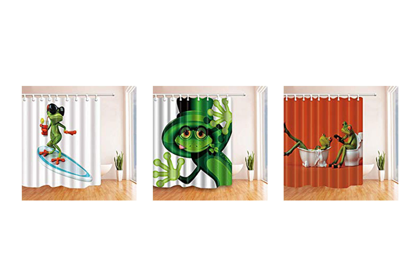 Cortinas de ducha de ranas